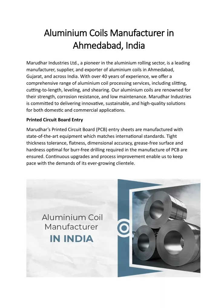 aluminium coils manufacturer in aluminium coils