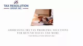 IRS Tax Problem Solvers | Expert Tax Relief Services