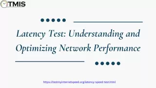 latency test understanding and optimizing network