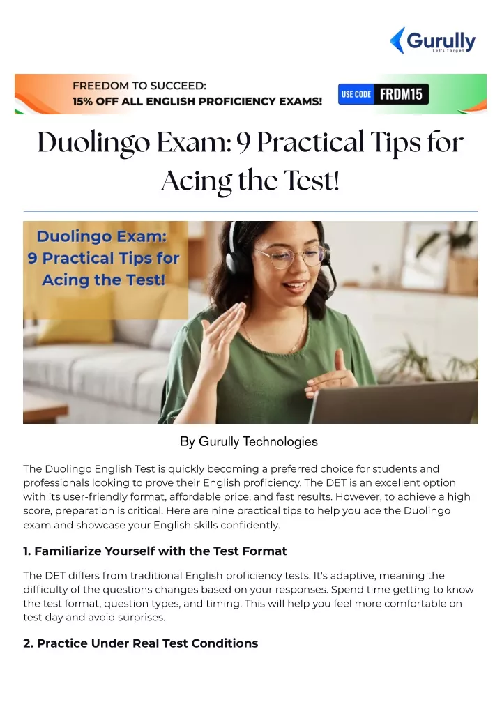 duolingo exam 9 practical tips for acing the test