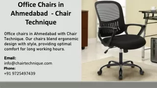 Office Chairs in Ahmedabad  - Chair Technique