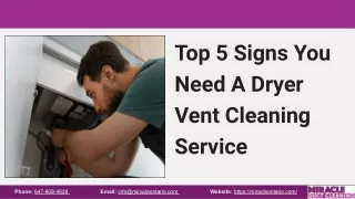 Top 5 Signs You Need A Dryer Vent Cleaning Service
