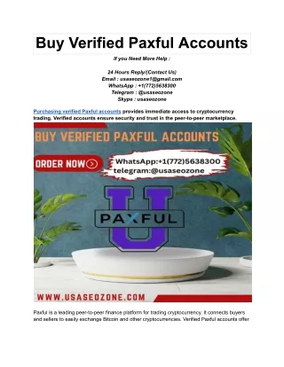 Buy Verified Paxful Accounts