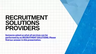 recruitment solutions providers