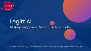 Legitt AI Contract Lifecycle Management Platform