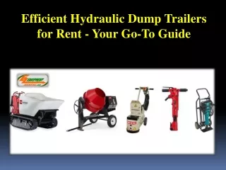 Efficient Hydraulic Dump Trailers for Rent - Your Go-To Guide