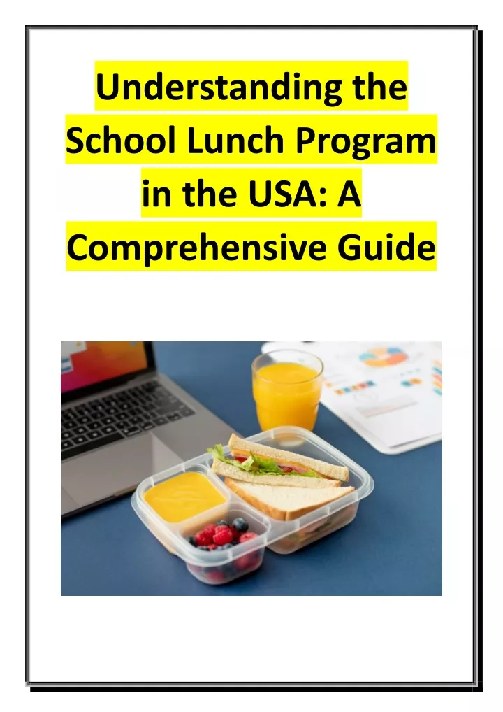 understanding the school lunch program