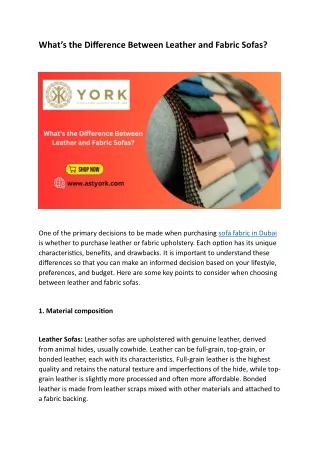 what s the difference between leather and fabric