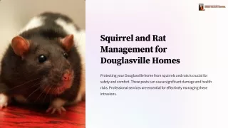 Comprehensive Squirrel and Rat Management for Douglasville Homes