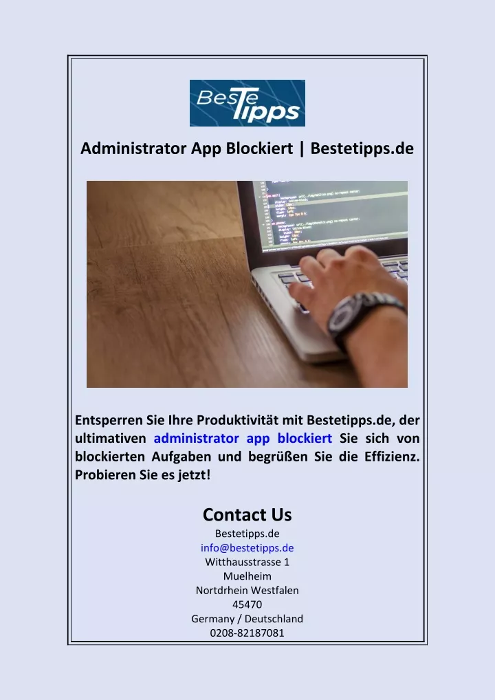 administrator app blockiert bestetipps de