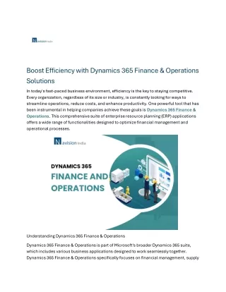 boost efficiency with dynamics 365 finance
