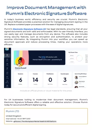 improve document management with plumm