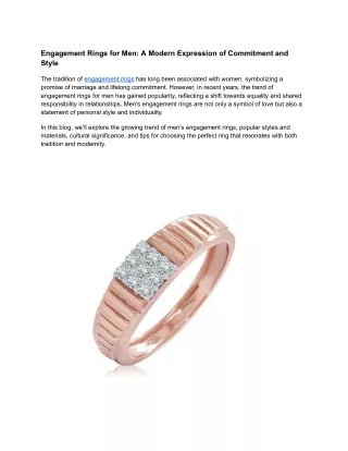 Engagement Rings for Men