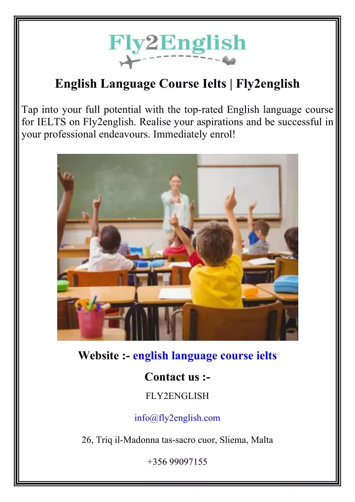 english language course ielts fly2english