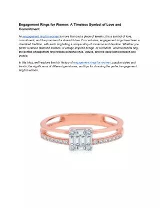 Engagement Rings for Women