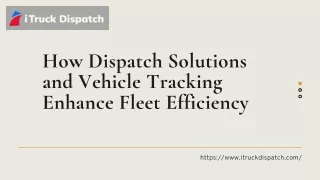 how dispatch solutions and vehicle tracking