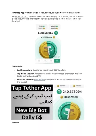 tether tap app ultimate guide to fast secure
