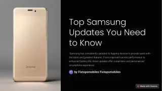 top samsung updates you need to know