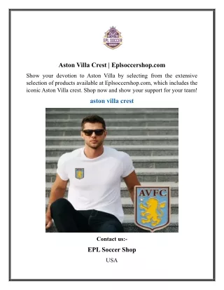 Aston Villa Crest  Eplsoccershop