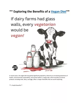 Exploring the Benefits of a Vegan Diet[1]