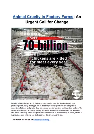 Animal Cruelty in Factory Farms_ An Urgent Call for Change