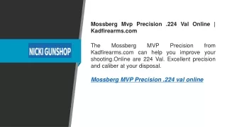 Mossberg Mvp Precision .224 Val Online  Kadfirearms.com