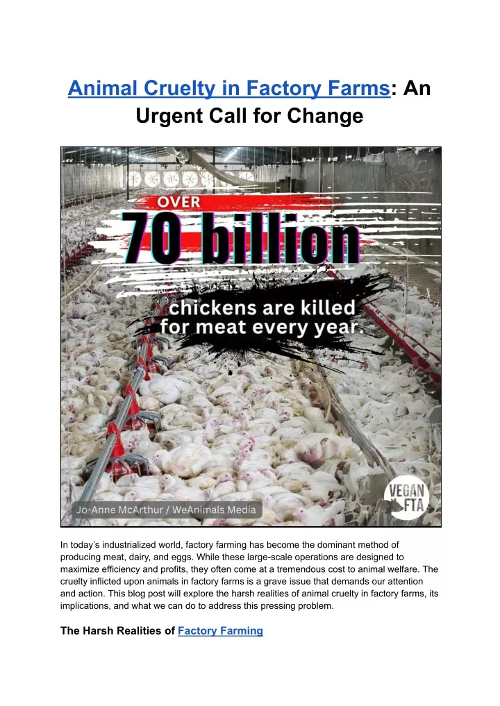 PPT - Animal Cruelty in Factory Farms_ An Urgent Call for Change ...