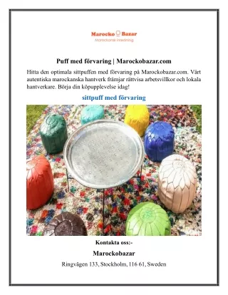 Puff med förvaring  Marockobazar