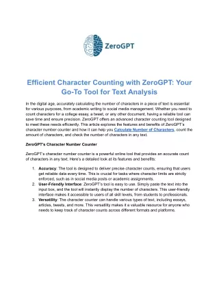 Efficient Character Counting with ZeroGPT_ Your Go-To Tool for Text Analysis