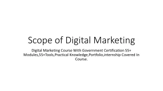 scope of digital marketing