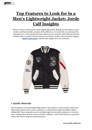 top features to look for in a men s lightweight