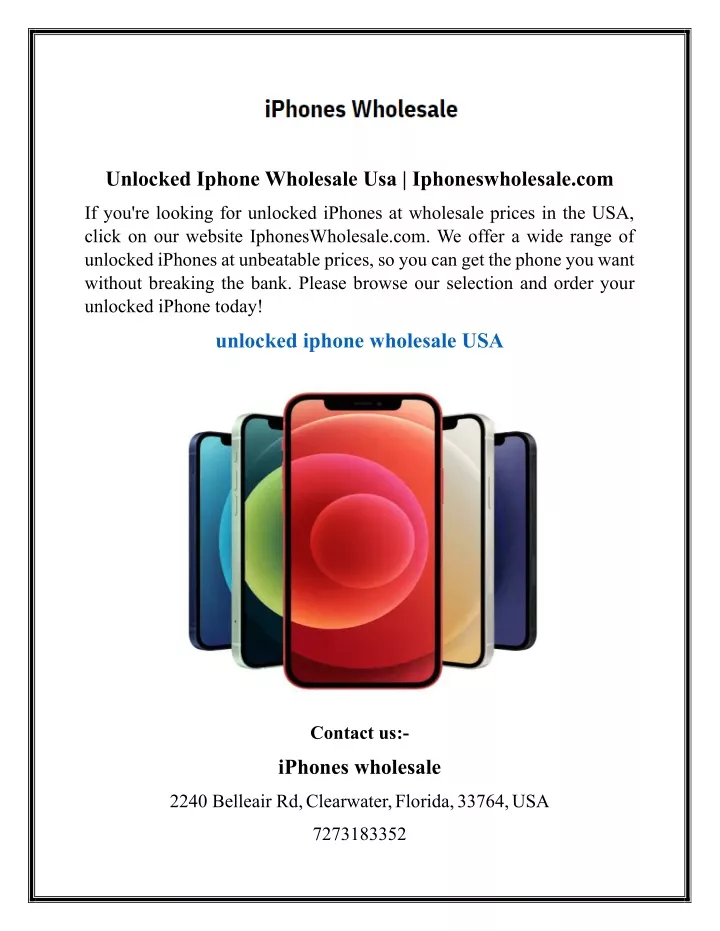 unlocked iphone wholesale usa iphoneswholesale com