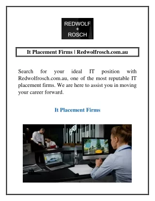 it placement firms redwolfrosch com au