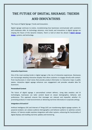 the future of digital signage trends