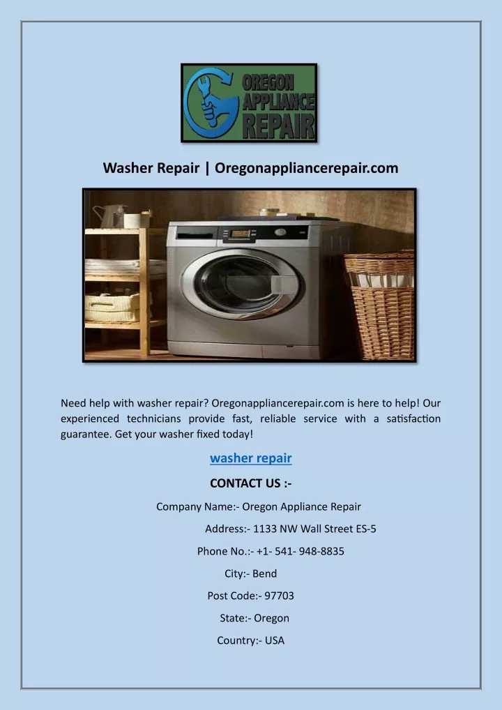 washer repair oregonappliancerepair com