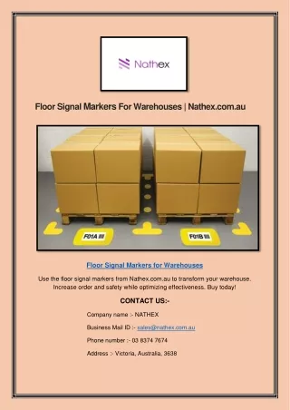 Floor Signal Markers For Warehouses | Nathex.com.au