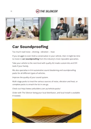 Car Soundproofing