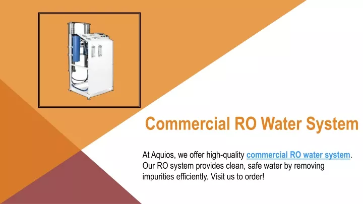 commercial ro water system