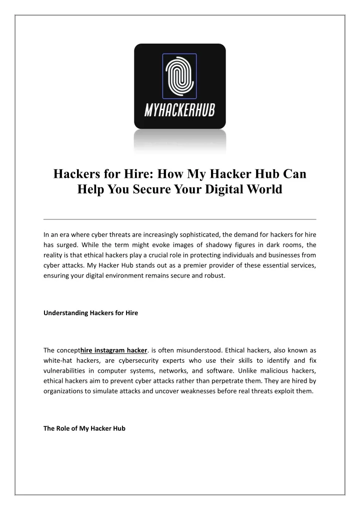 hackers for hire how my hacker hub can help