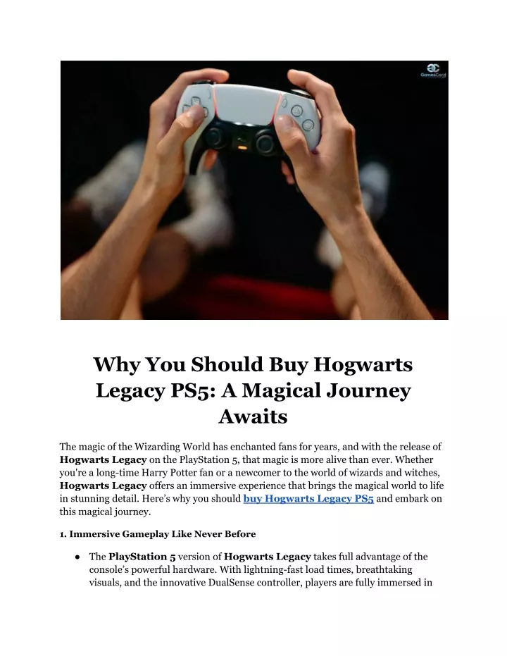 why you should buy hogwarts legacy ps5 a magical