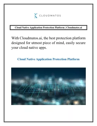cloud native application protection platform