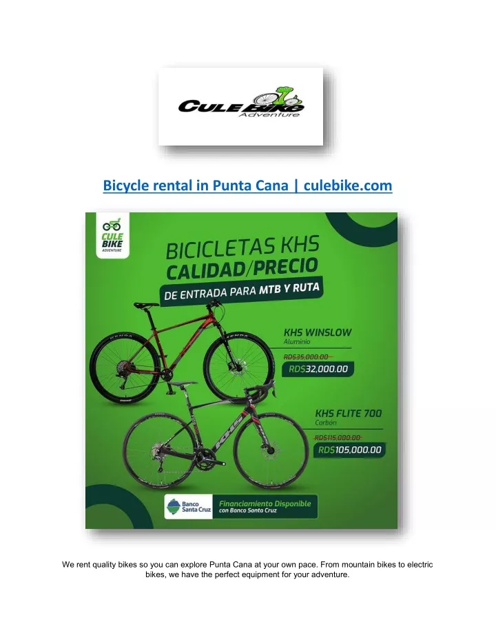 bicycle rental in punta cana culebike com