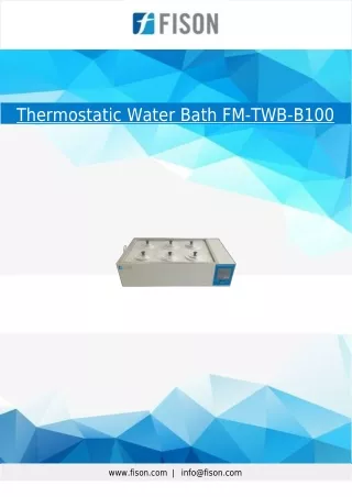 thermostatic water bath fm twb b100 www fison