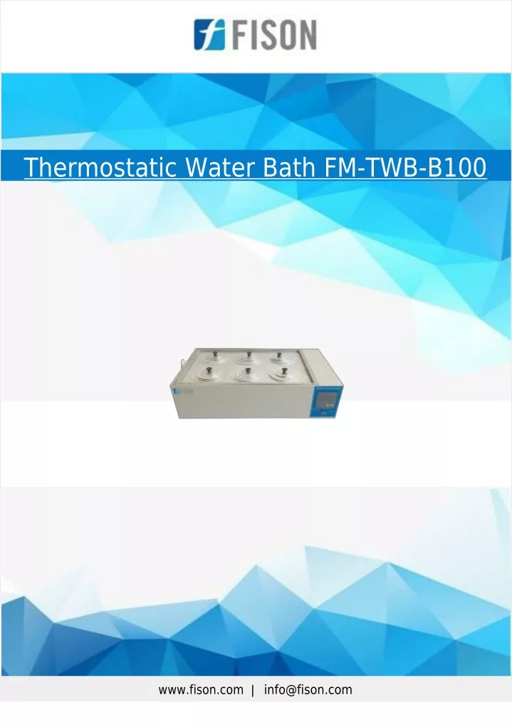 thermostatic water bath fm twb b100 www fison