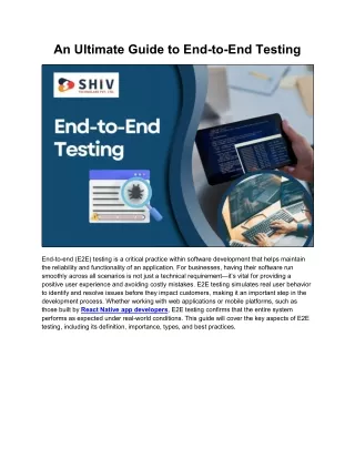 Your Complete Guide to Effective End-to-End Testing