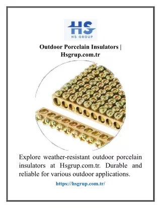 Outdoor Porcelain Insulators  Hsgrup.com.tr