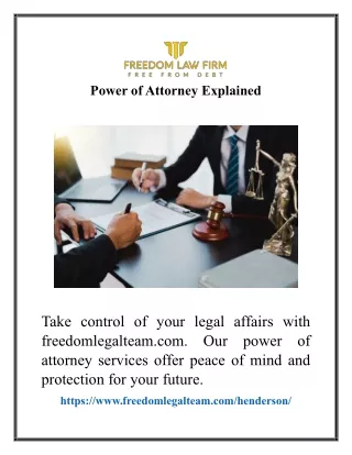 Power of Attorney Explained