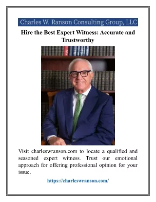 Hire the Best Expert Witness Accurate and Trustworthy11