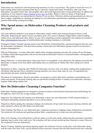 Dishwasher Cleaning Providers in Easton, PA: Be certain a Clean and Odor-Free Di
