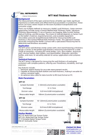 wtt wall thickness tester wtt wall thickness